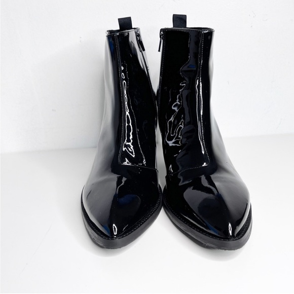 John Fluevog Powerhouse Rashida Black Patent Bootie 11 - Picture 2 of 12